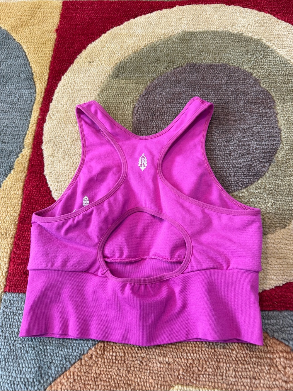 Free People FP Movement Magenta High Neck Seamless Sports Bra Back Cutout M\L